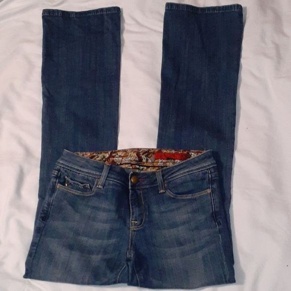 Vigoss Milan Flap‎ Pocket Bootcut Jeans Satin Waist - Picture 1 of 9